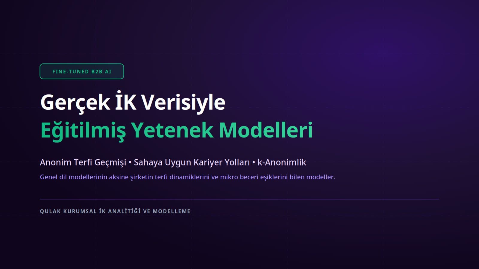 İK Verisi ve Fine-Tuned Yapay Zekâ ile Rol-Yetkinlik Modelleme