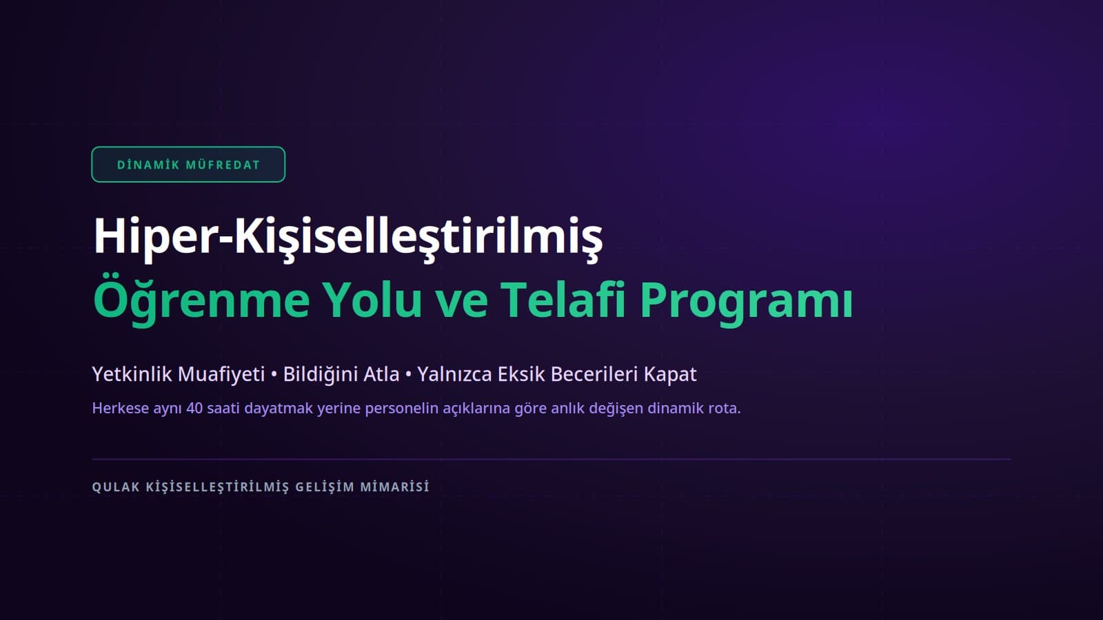 Hiper-Kişiselleştirilmiş Öğrenme Yolu ve Dinamik Telafi Programı